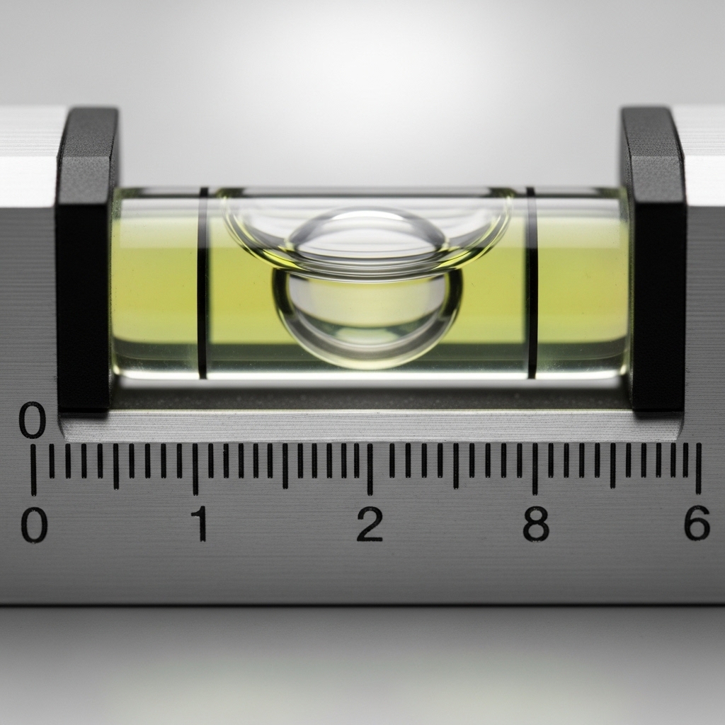 Spirit level showing precision